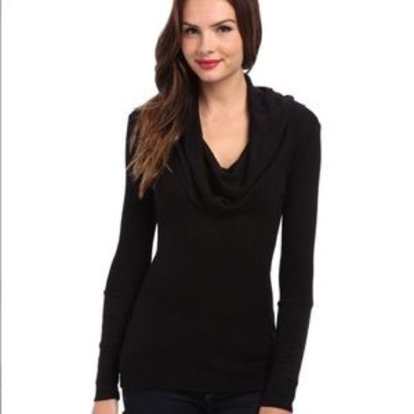 Splendid Tops - SPLENDID nwt cowl neck black sweater top m…